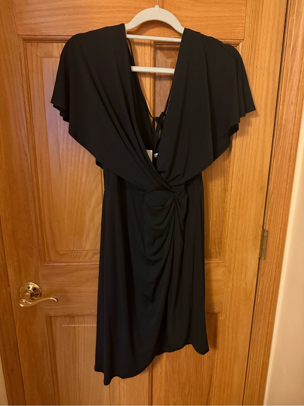 Cushnie Black Knot-Front Mini Dress